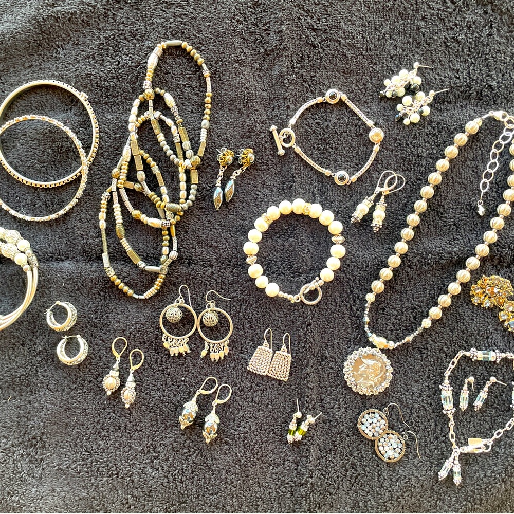 Mixed Lot of Silver and Beaded Jewelry